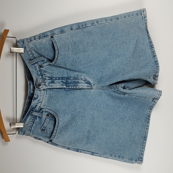 New York Line Pants - Vintage NY Line High Rise Denim Jean Shorts 100% Cotton Size 8 Distressed